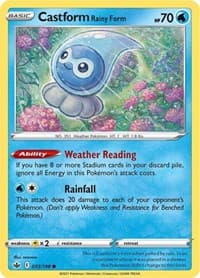 Castform Rainy Form - SWSH06: Chilling Reign - Pokemon card