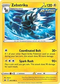 Zebstrika - SWSH06: Chilling Reign - Pokemon card