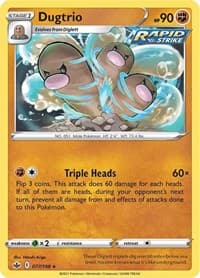 Dugtrio - SWSH06: Chilling Reign - Pokemon card