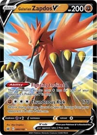 Galarian Zapdos V - SWSH06: Chilling Reign - Pokemon card