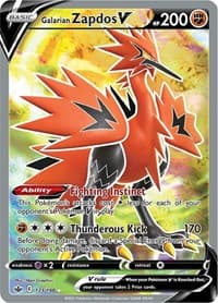 Galarian Zapdos V (Full Art) - SWSH06: Chilling Reign - Pokemon card