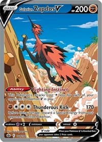 Galarian Zapdos V (Alternate Full Art) - SWSH06: Chilling Reign - Pokemon card