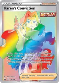 Karen's Conviction (Secret) - SWSH06: Chilling Reign - Pokemon card