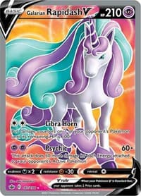 Galarian Rapidash V (Full Art) - SWSH06: Chilling Reign - Pokemon card