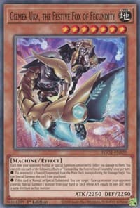 Gizmek Uka, the Festive Fox of Fecundity - Egyptian God Deck: Obelisk the Tormentor - YuGiOh card