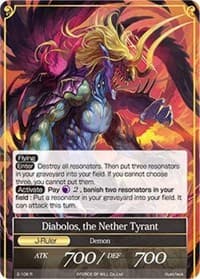 Sariel, the Lord of the End // Diabolos, the Nether Tyrant - The War of Valhalla - Force of Will card