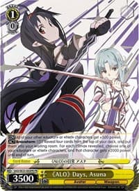 "ALO" Days, Asuna (Alternate Art Promo) - Sword Art Online II - Weiss Schwarz card