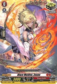 Blaze Maiden, Zonne - D-SS01: Festival Collection 2021 - Cardfight Vanguard card