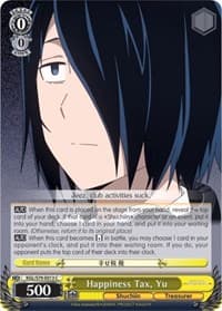 Happiness Tax, Yu - Kaguya-sama: Love is War - Weiss Schwarz card