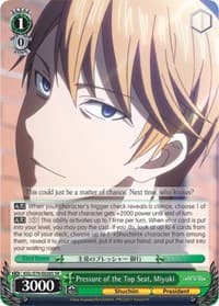 Pressure of the Top Seat, Miyuki (SR) - Kaguya-sama: Love is War - Weiss Schwarz card