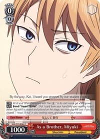 As a Brother, Miyuki - Kaguya-sama: Love is War - Weiss Schwarz card