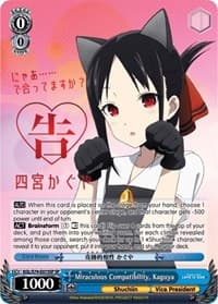 Miraculous Compatibility, Kaguya (Miraculous Compatibility: Marriage) (SP) - Kaguya-sama: Love is War - Weiss Schwarz card