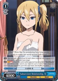 Subservient Relationship, Ai (SR) - Kaguya-sama: Love is War - Weiss Schwarz card