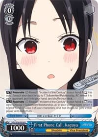 First Phone Call, Kaguya - Kaguya-sama: Love is War - Weiss Schwarz card