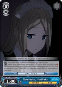 Reminder, Herthaka - Kaguya-sama: Love is War - Weiss Schwarz card