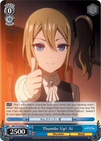 Thumbs Up! Ai - Kaguya-sama: Love is War - Weiss Schwarz card