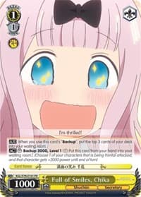 Full of Smiles, Chika - Kaguya-sama: Love is War - Weiss Schwarz card