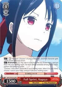 Full Sprint, Kaguya - Kaguya-sama: Love is War - Weiss Schwarz card