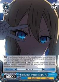 Sideways Peace Sign, Ai - Kaguya-sama: Love is War - Weiss Schwarz card