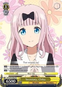 Secretary, Chika - Kaguya-sama: Love is War - Weiss Schwarz card