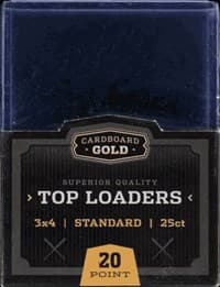 3"X4" Clear Toploaders 20 Points (25-Count) - Cardboard Gold Toploaders - Collectible Storage card