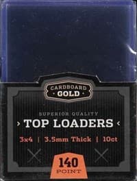 3"X4" Clear Toploaders 140 Points (25-Count) - Cardboard Gold Toploaders - Collectible Storage card
