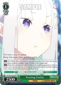 Pouting Emilia - Re:ZERO: The Frozen Bond - Weiss Schwarz card