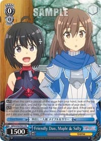 Friendly Duo, Maple & Sally - BOFURI: I Don't Want to Get Hurt, so I'll Max Out My Defense - Weiss Schwarz card