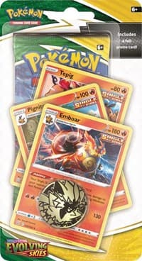 Evolving Skies Premium Checklane Blister [Emboar] - SWSH07: Evolving Skies - Pokemon card
