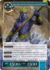 Poseidon, the Great Emperor God of Oceans - The War of Valhalla - Force of Will card
