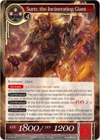 Surtr, the Incinerating Giant - The Shaft of Light of Valhalla - Force of Will card