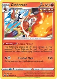 Cinderace - Deck Exclusives - Pokemon card