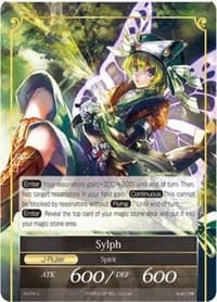 Richesse, the Swordsman // Sylph - The Shaft of Light of Valhalla - Force of Will card