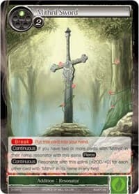 Mithril Sword - The Shaft of Light of Valhalla - Force of Will card