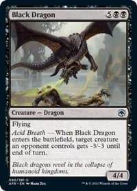 Black Dragon - Adventures in the Forgotten Realms - Magic: The Gathering card