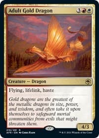 Adult Gold Dragon - Adventures in the Forgotten Realms - Magic: The Gathering card
