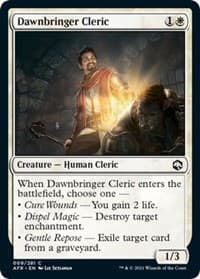 Dawnbringer Cleric - Adventures in the Forgotten Realms - Magic: The Gathering card