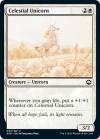 Celestial Unicorn - Adventures in the Forgotten Realms - Magic: The Gathering card