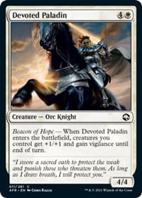 Devoted Paladin - Adventures in the Forgotten Realms - Magic: The Gathering card