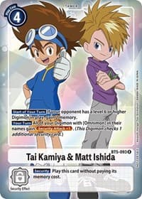 Tai Kamiya & Matt Ishida (Box Topper) - Battle of Omni - Digimon Card Game card