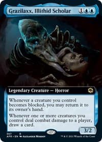 Grazilaxx, Illithid Scholar (Extended Art) - Adventures in the Forgotten Realms - Magic: The Gathering card