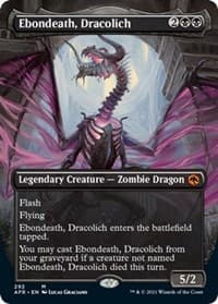 Ebondeath, Dracolich (Borderless) - Adventures in the Forgotten Realms - Magic: The Gathering card