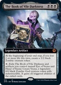 The Book of Vile Darkness (Extended Art) - Adventures in the Forgotten Realms - Magic: The Gathering card