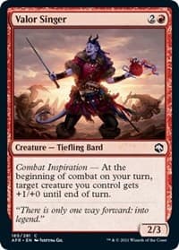 Valor Singer - Adventures in the Forgotten Realms - Magic: The Gathering card