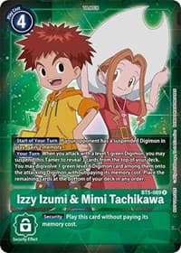 Izzy Izumi & Mimi Tachikawa (Box Topper) - Battle of Omni - Digimon Card Game card