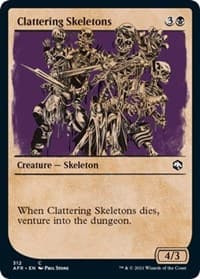 Clattering Skeletons (Showcase) - Adventures in the Forgotten Realms - Magic: The Gathering card