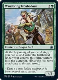 Wandering Troubadour - Adventures in the Forgotten Realms - Magic: The Gathering card