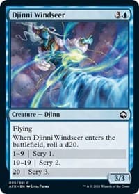 Djinni Windseer - Adventures in the Forgotten Realms - Magic: The Gathering card