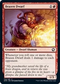 Brazen Dwarf - Adventures in the Forgotten Realms - Magic: The Gathering card