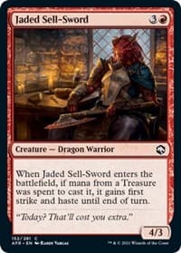 Jaded Sell-Sword - Adventures in the Forgotten Realms - Magic: The Gathering card